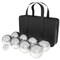 Petanque Boules Set 8 Steel Balls Carrying Case Outdoor Lawn Game Silver